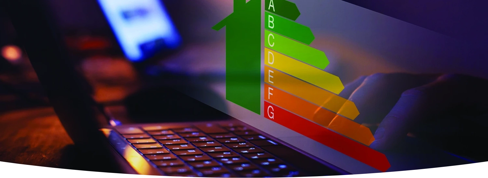 A laptop screen with a colours graph and letters on it.